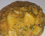 A picture of step 3 of Yam and beans porridge.