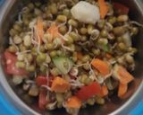 A picture of step 1 of Curd sprouts chaat.
