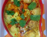 A picture of step 7 of Pakoda kadhi special.