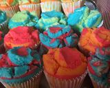 Foto langkah ke 8 dari resep Bolu kukus Kullerful gonjreng 💙💚💛❤️.