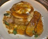 A picture of step 9 of Caribbean spiced pancakes with pineapple.
