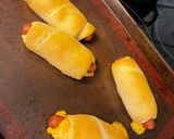 A picture of step 9 of Pigs in a Blanket.