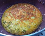A picture of step 4 of Spinach Handvo.