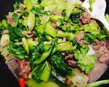 Hình bước làm 5 của món Cải thìa xào thịt bò