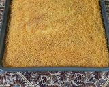 عکس مرحله 4 از دستور کیک باقلوا شعریه 😍(دسرکیک عربی)😋