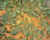 A picture of step 3 of Amaranth leaves curry.