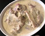 A picture of step 1 of Mutton Rezala.
