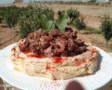 A picture of step 5 of Braised Lamb Shanks with Hummus Moutabal.
