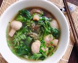 Hình bước làm 4 của món 🌱 Canh Rau Tầm Ma Nấm Mỡ (Vegan)