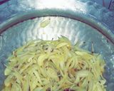 A picture of step 1 of Kaleji Masala or Liver Masala.