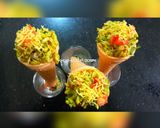 A picture of step 6 of Softy cone bhel.
