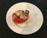 A picture of step 5 of Turkey and Ham Club Stuffed Tomato.