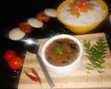 A picture of step 6 of Arachuvitta Rasam.