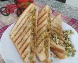 A picture of step 6 of Moong sprout grilled sandwitch.