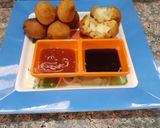 A picture of step 1 of Cheese aloo bonda /cheese potato bonda.