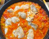 Sütőben sült csirkés rizseshús/ Paella recept fázis 5 fotója