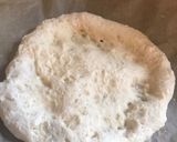 A picture of step 7 of Pizza bread - no knead, with spicy mincebeef & caramelised onion.