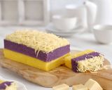 Foto langkah ke 8 dari resep Bolu Susu Lapis Talas Kukus.