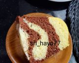Foto langkah ke 9 dari resep Bolu Susu Marmer Kukus.