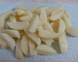 A picture of step 1 of Schezwan Chilli Potatoes.