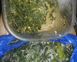 A picture of step 1 of Palak pakora and potato pakora.