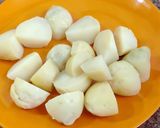 A picture of step 1 of Dahi Ke Aloo, Dahi Aloo Kari.