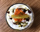 A picture of step 5 of Motichoor Laddu, Jalebi & Shrikhand Parfait.