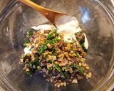 Sajtkrémes-spenótos töltött gomba recept fázis 4 fotója