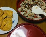 Foto del paso 3 de la receta: Japanese Sushi de Age Inarizushi bolas de arroz para niños