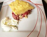 A picture of step 6 of My Strawberry and Custard no bake tart. 😋.