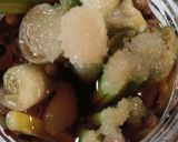 A picture of step 2 of Pickled Onion Tops.