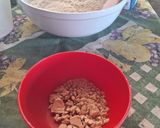 Foto del paso 2 de la receta: Bollitos semi integral con puré de boniato y perejil veganos 🍠🥖