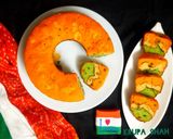 A picture of step 10 of Tricolour flaunt line tea-cake(No oven no kadhai).