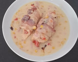 Foto del paso 6 de la receta: Milanesa de pechuga de pollo con crema de elote 
