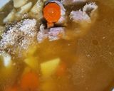 Zupa krupnik zabielana na żołądkach drobiowych krok przepisu 2 zdjęcie