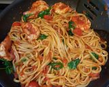 รูปขั้นตอนการทำที่ 6 ของ Tiger prawn sundried tomato linguine