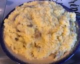 Une image de l'étape 1 de Gratin de polenta, champignons, bœuf, poivrons et emmental façon hachis Parmentier.