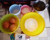 Foto langkah ke 1 dari resep Roll Cake Ekonomis 3 telur All In One Method.