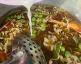 A picture of step 5 of Sunday Maggi Dhamaka Lunch #Maggipizza #Maggisizzler #MaggicabbageRolls #MaggiManchurian #MaggiSoup.
