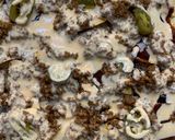 A picture of step 6 of Loaded Nachos with Mango Salsa, Sour cream and cheese sauce.