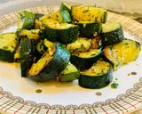 A picture of step 3 of Zucchini with garlic and dill as a side dish.