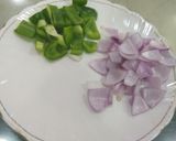 A picture of step 1 of Paneer do pyaza white gravi.