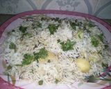 A picture of step 6 of Vegetable white rice.
