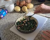 Foto del paso 7 de la receta: Tarta de Patatas, Espinacas, Champiñones y Queso (en air fryer)