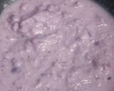 A picture of step 3 of Purple yam halwa with coconut milk.