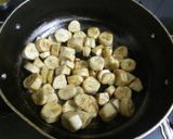 A picture of step 4 of Raw Banana with gravy.