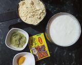 A picture of step 1 of Masala Khandvi.