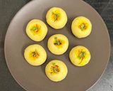 A picture of step 2 of Kesar Mishri Peda.