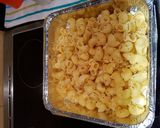 A picture of step 3 of Chicken and Leek pasta bake.
