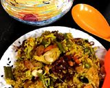 ট্রাডিশনাল মিক্সড সব্জী চিকেন পোলাও (mixed sabji chicken pulao recipe in Bengali) রেসিপির ধাপ 9 ছবি